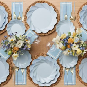 Lite Blue Color Dinner Set